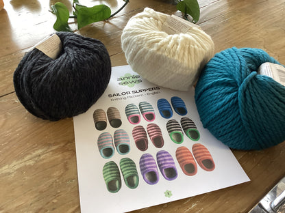 Sailor Slippers (Knitting) Kit