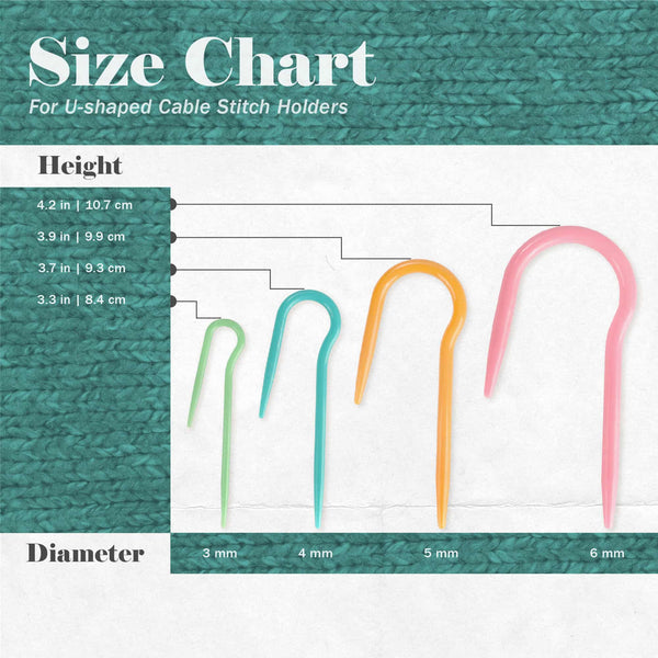 U-Shaped Cable Needles - Plastic