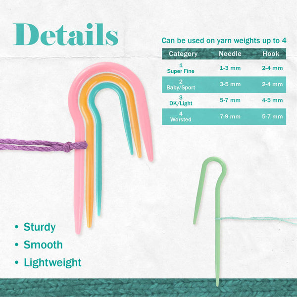 U-Shaped Cable Needles - Plastic