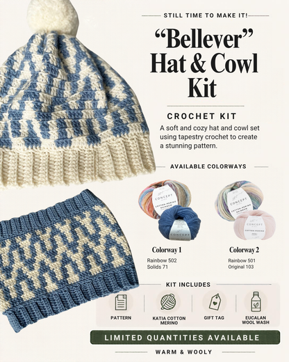 Still Time to Make It — Bellever Hat & Cowl Crochet Kit