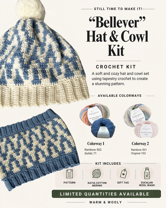 Still Time to Make It — Bellever Hat & Cowl Crochet Kit