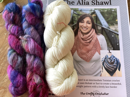 The Alia Shawl (Tunisian Crochet) Kit