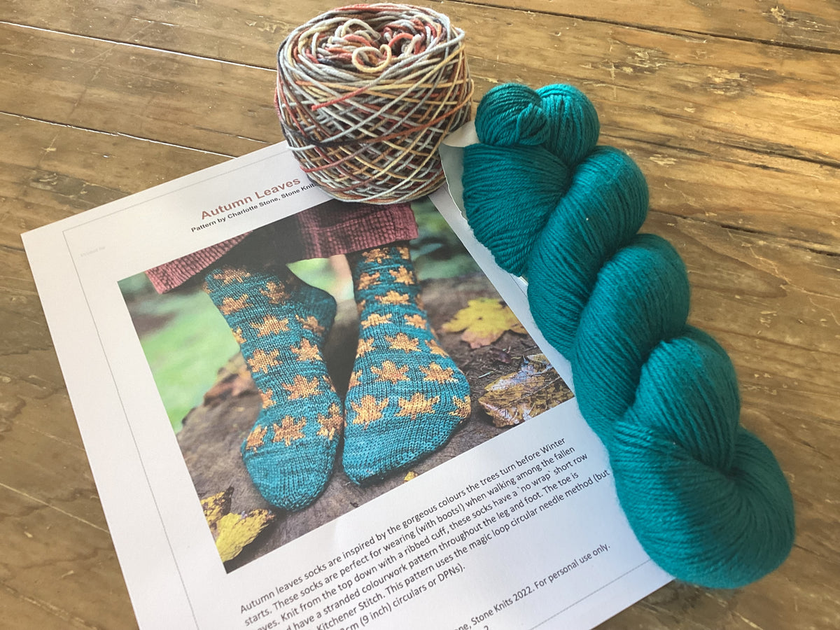 Autumn Leaves Sock (Knitting) Kit