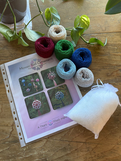 Crochet Mosaic Ball Ornaments