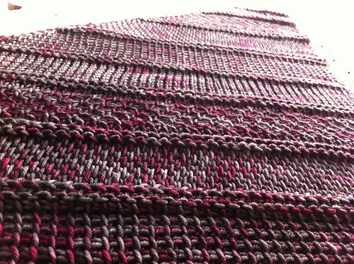 Tunisian 201: Bias Sampler Shawl