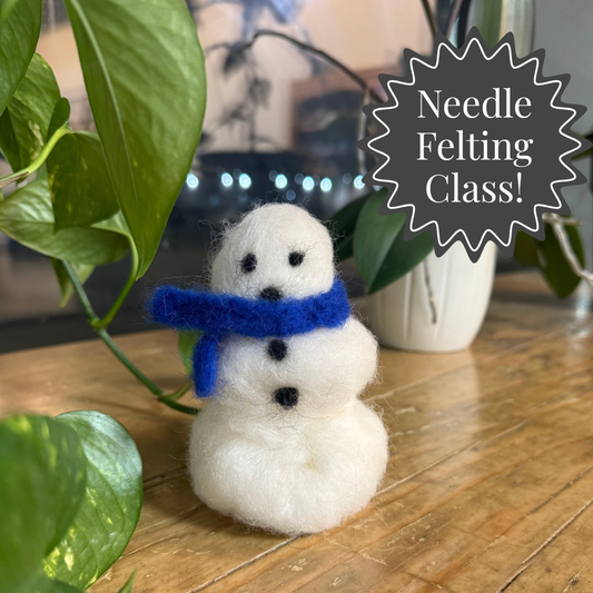 Needle Felting 101: Snowman