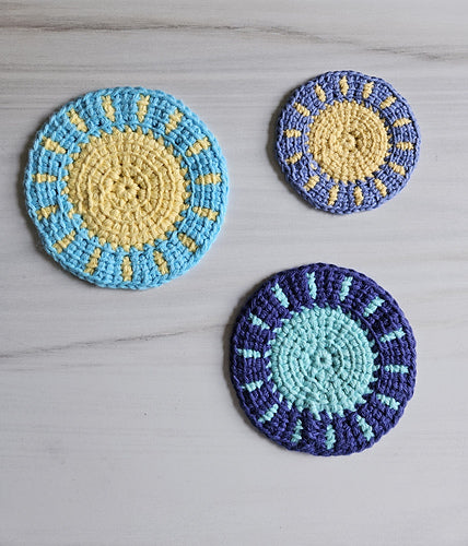 Tunisian 201: Little Sun Coasters