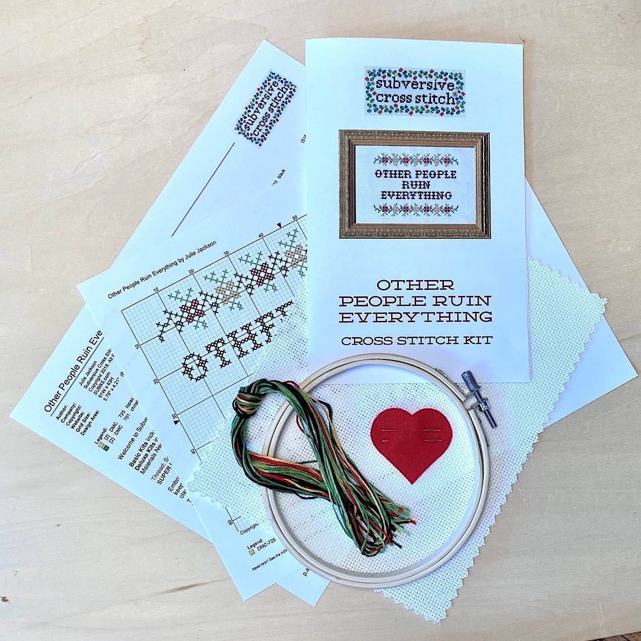 "Employees Must Stop Crying" Deluxe Cross Stitch Kit
