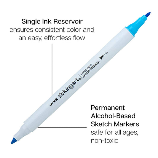 Twin-Tip™ Chisel & Fine Alcohol Markers - 36 Colors