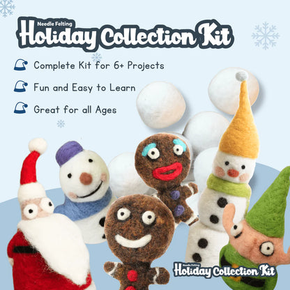 Needle Felting Beginner Kit- Holiday Edition