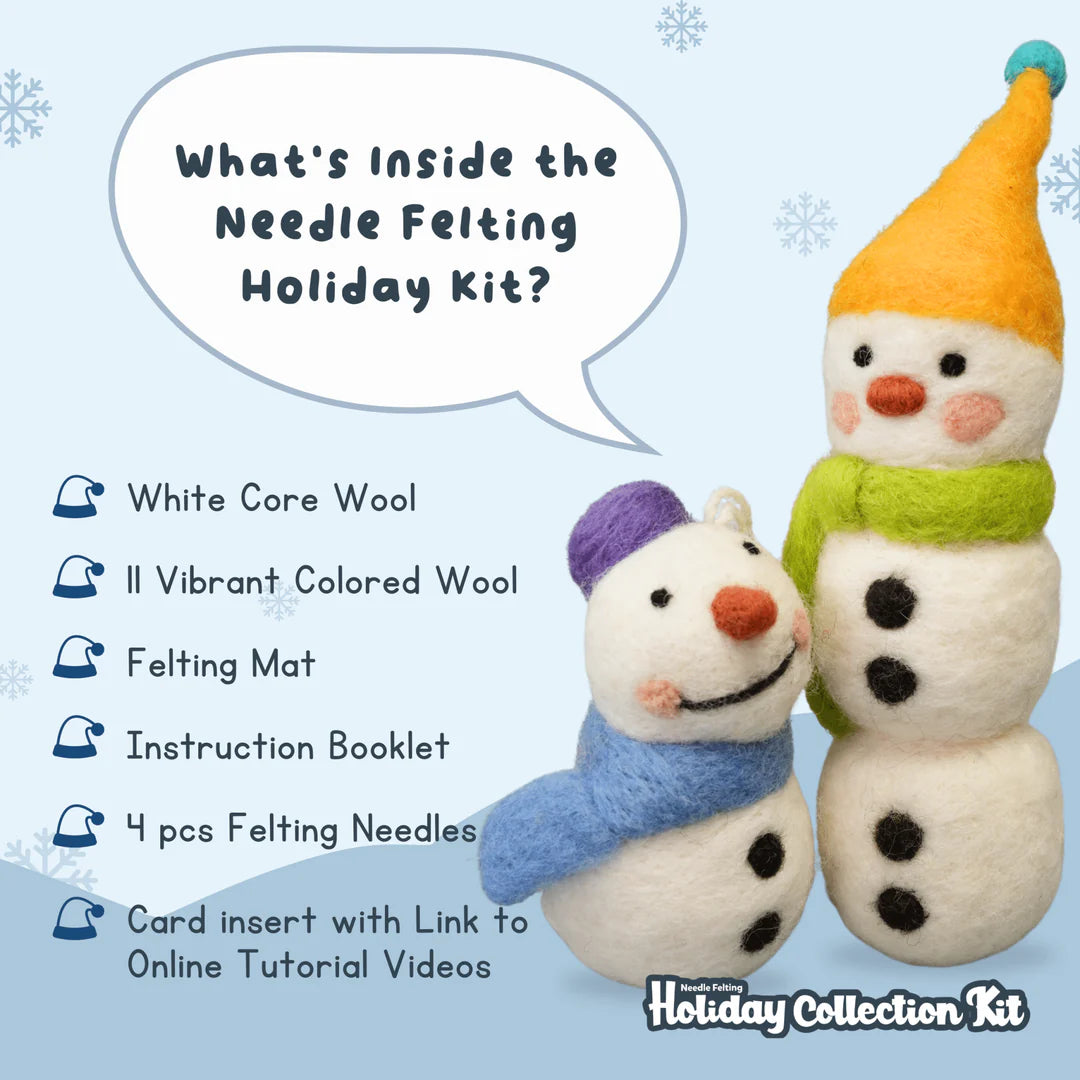 Needle Felting Beginner Kit- Holiday Edition