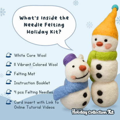 Needle Felting Beginner Kit- Holiday Edition